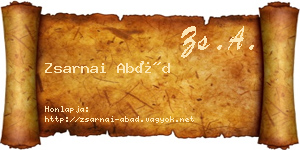 Zsarnai Abád névjegykártya